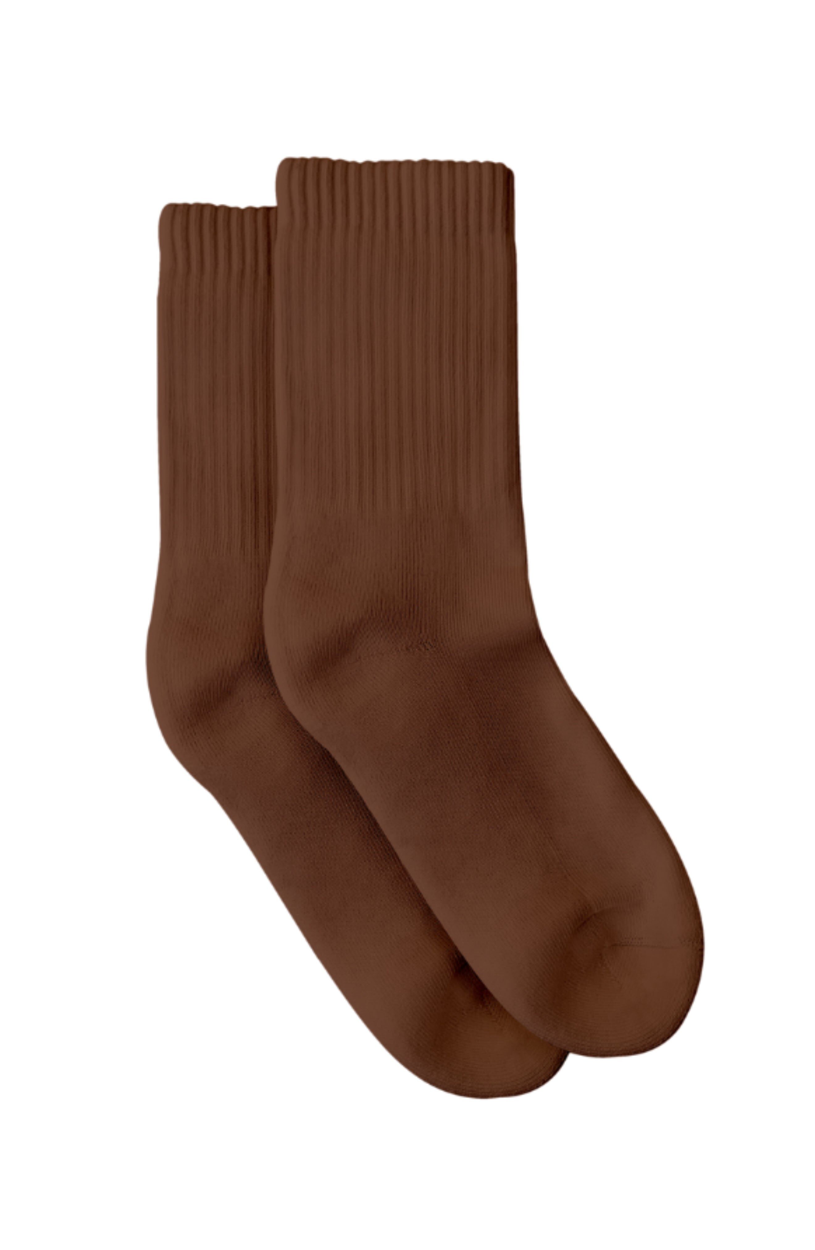 Luxe Organic Pima Cotton Socks, Deep Nude / Brown, hi-res image number 0