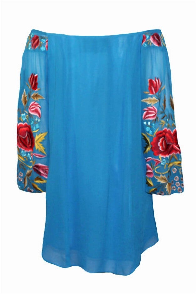 WOMEN'S MATILDA TUNIC IN DARK TEAL, , alternate image number null