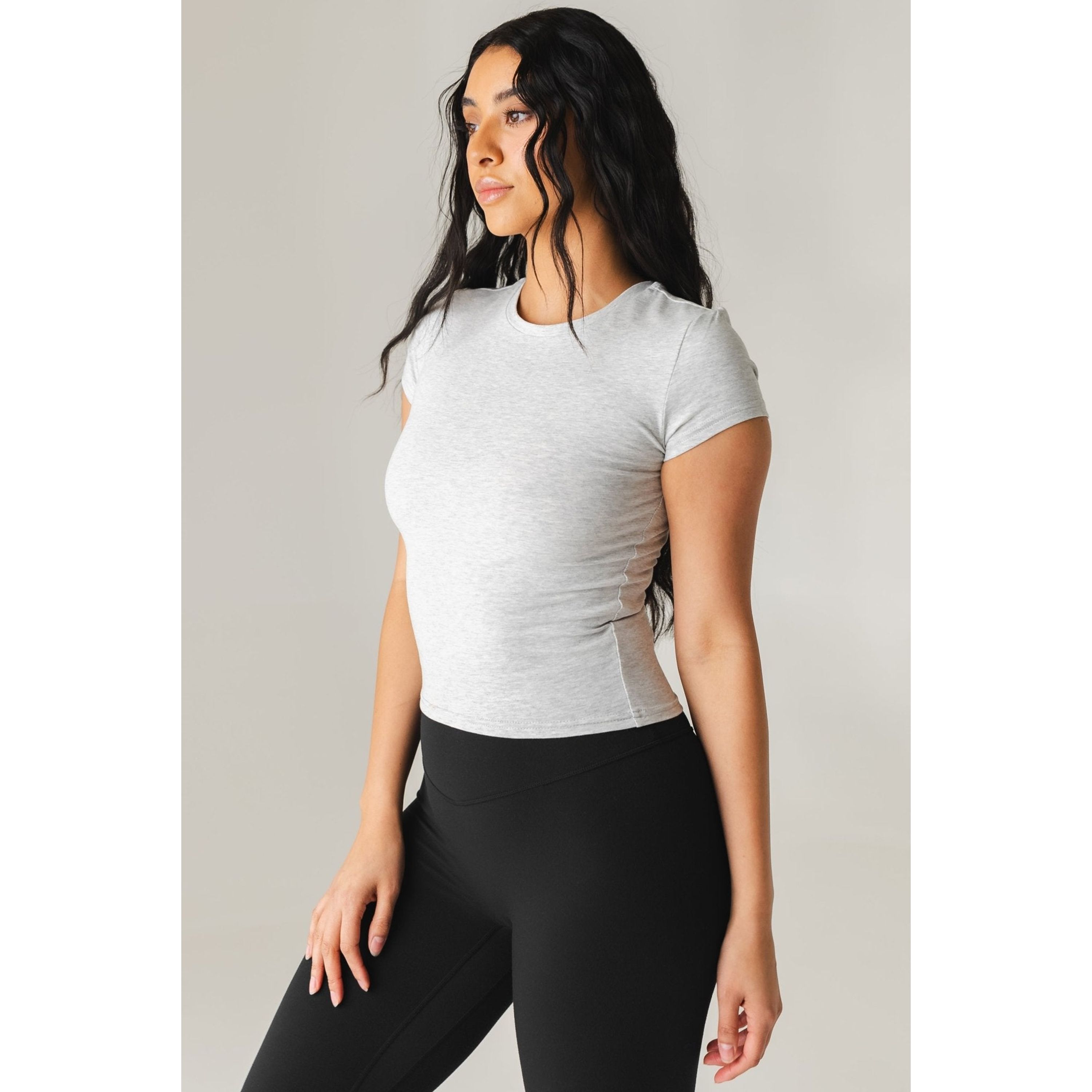 Basis Full Tee, Heather Grey / Cool Gray, alternate image number 2