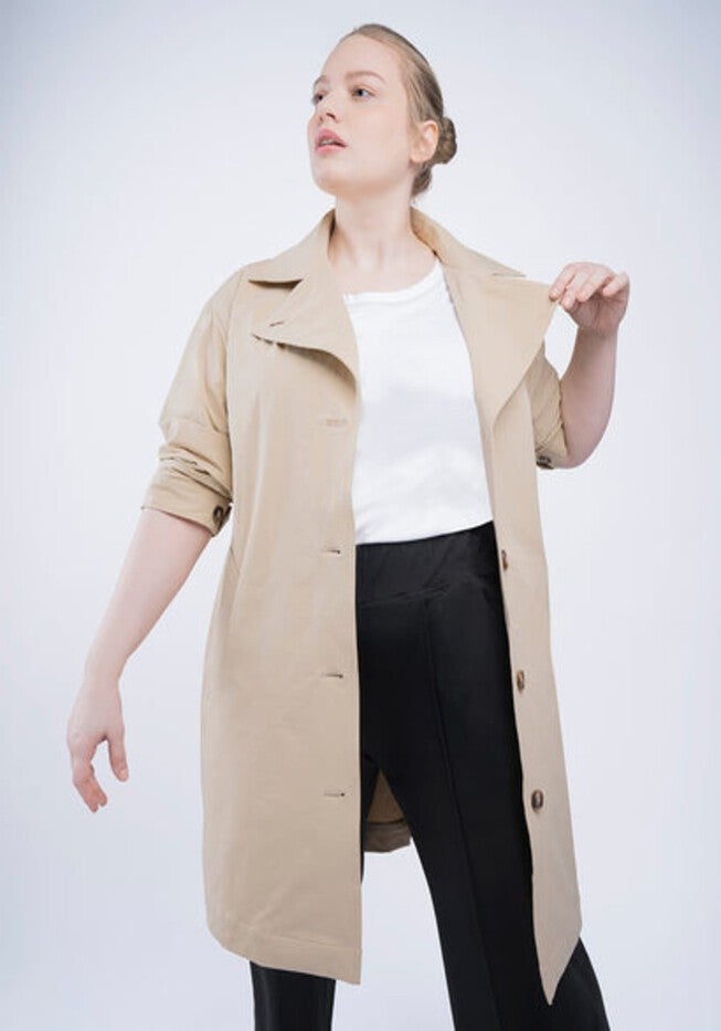 SEE ROSE GO WATER RESISTANT TRENCH COAT, Stone / Beige, alternate image number 1