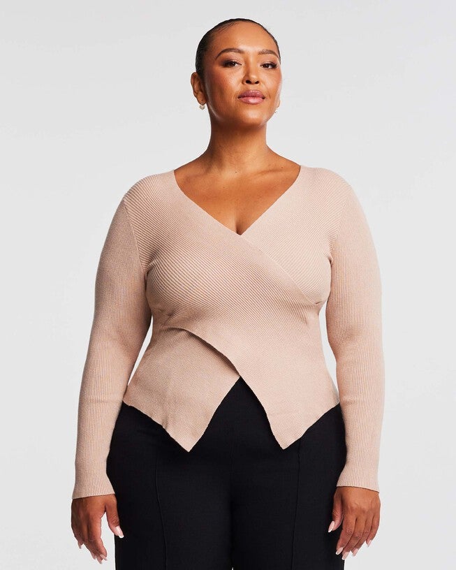 Wrap It Up Long Sleeve Knit Top, Latte / Beige, alternate image number 4