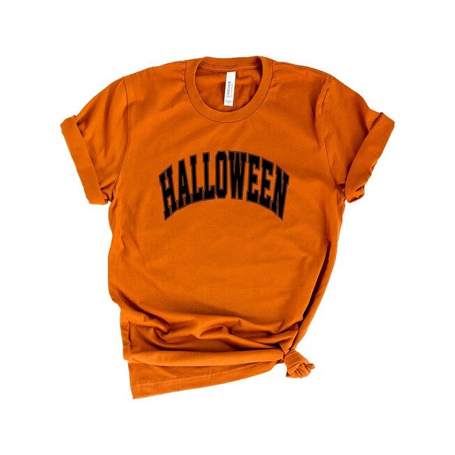 Varsity Halloween Short Sleeve Graphic Tee, Pumpkin / Orange, hi-res image number null