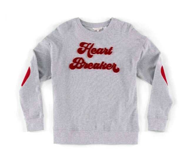 HEART BREAKER SWEATSHIRT IN GREY, , alternate image number null