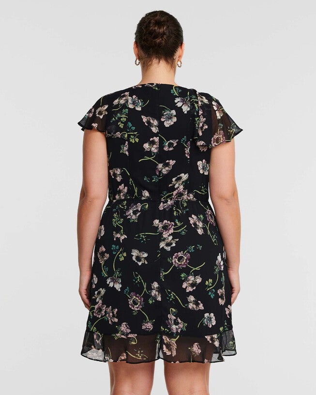 Climbing Rose Black Mini Dress, BLACKROSE / Black, alternate image number null