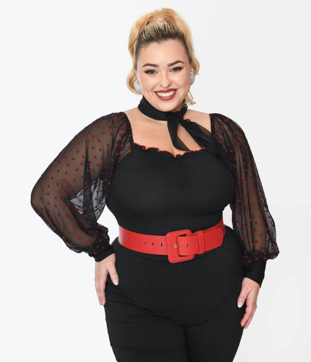 トップス d.i.a Black And Red Tops | Dia & Co