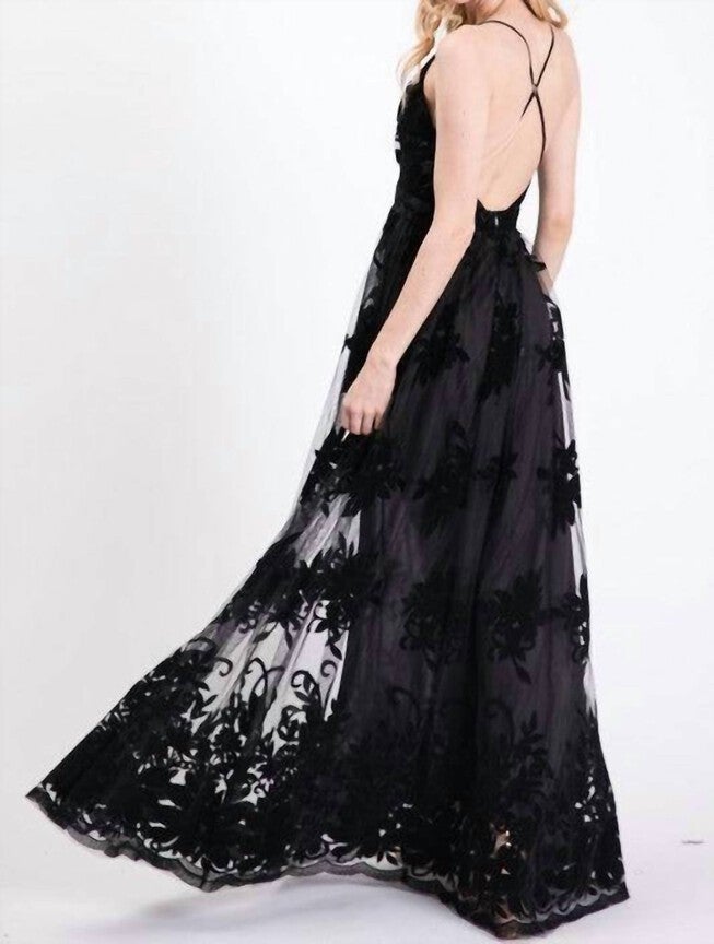ENDLESS LOVE FLORAL MAXI DRESS IN NAVY, , alternate image number null