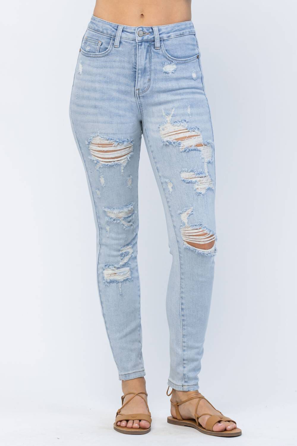 CONTROLLED CHAOS TUMMY CONTROL JEANS IN LIGHT WASH, Light Wash / Light Wash, hi-res image number 0