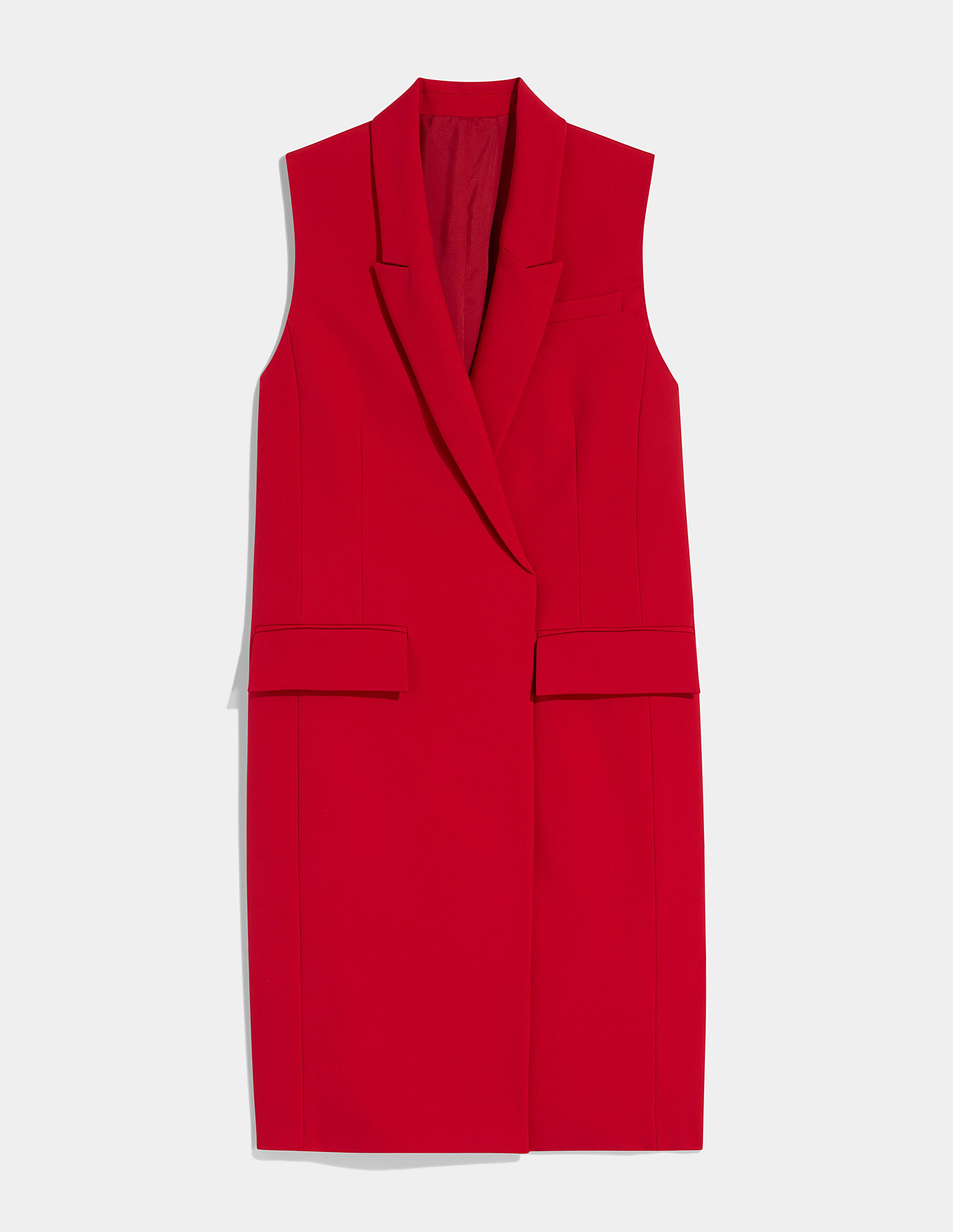 Sleeveless Blazer, Valentine Red / Red, alternate image number 2