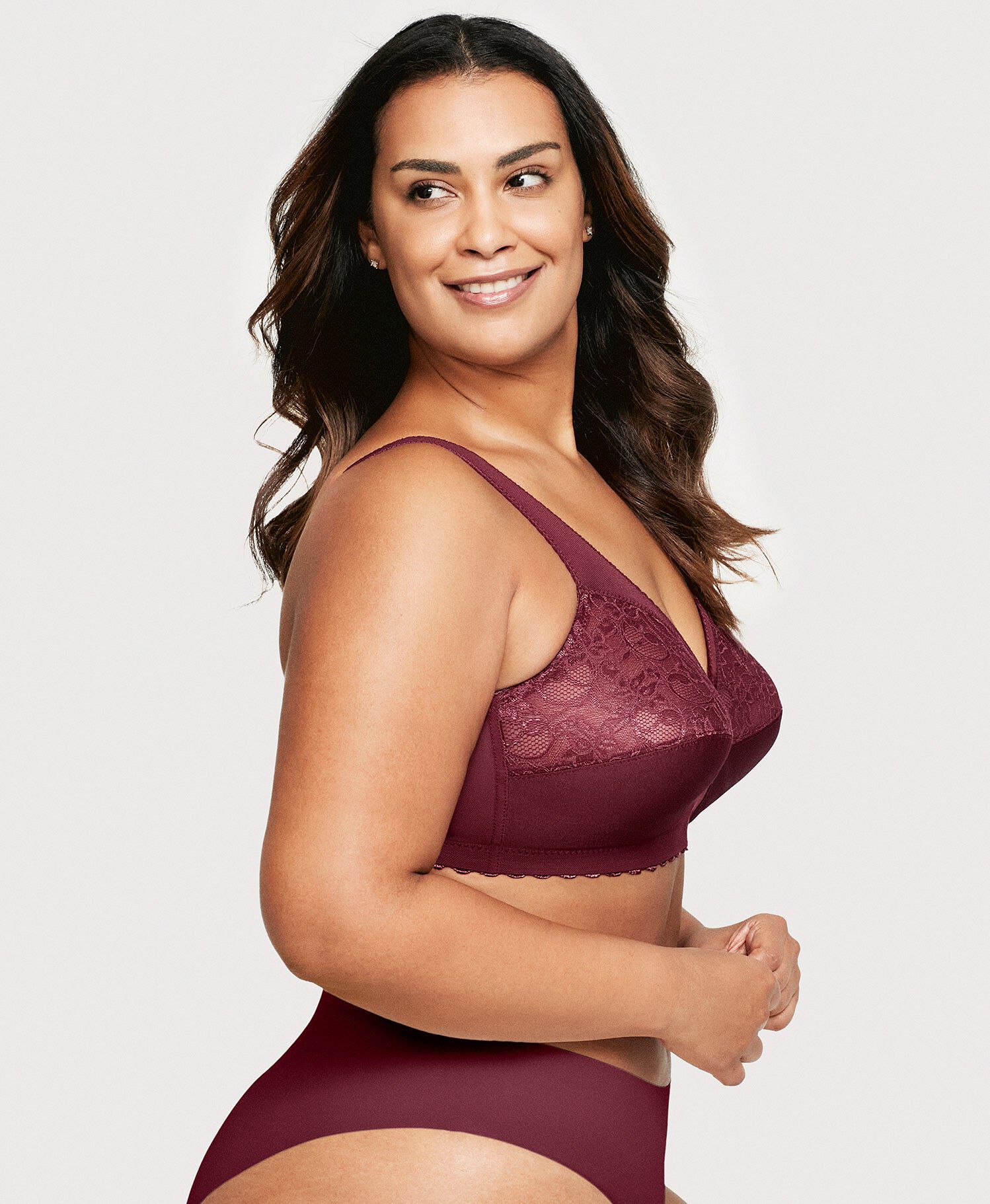 MagicLift Original Support Bra, Burgundy / Burgundy, alternate image number 2