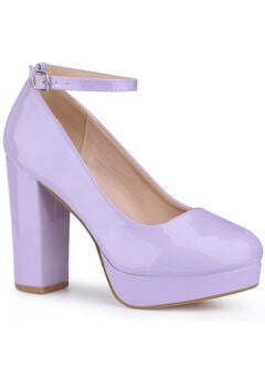 Ankle Strap Platform Chunky Heel Mary Jane Pumps