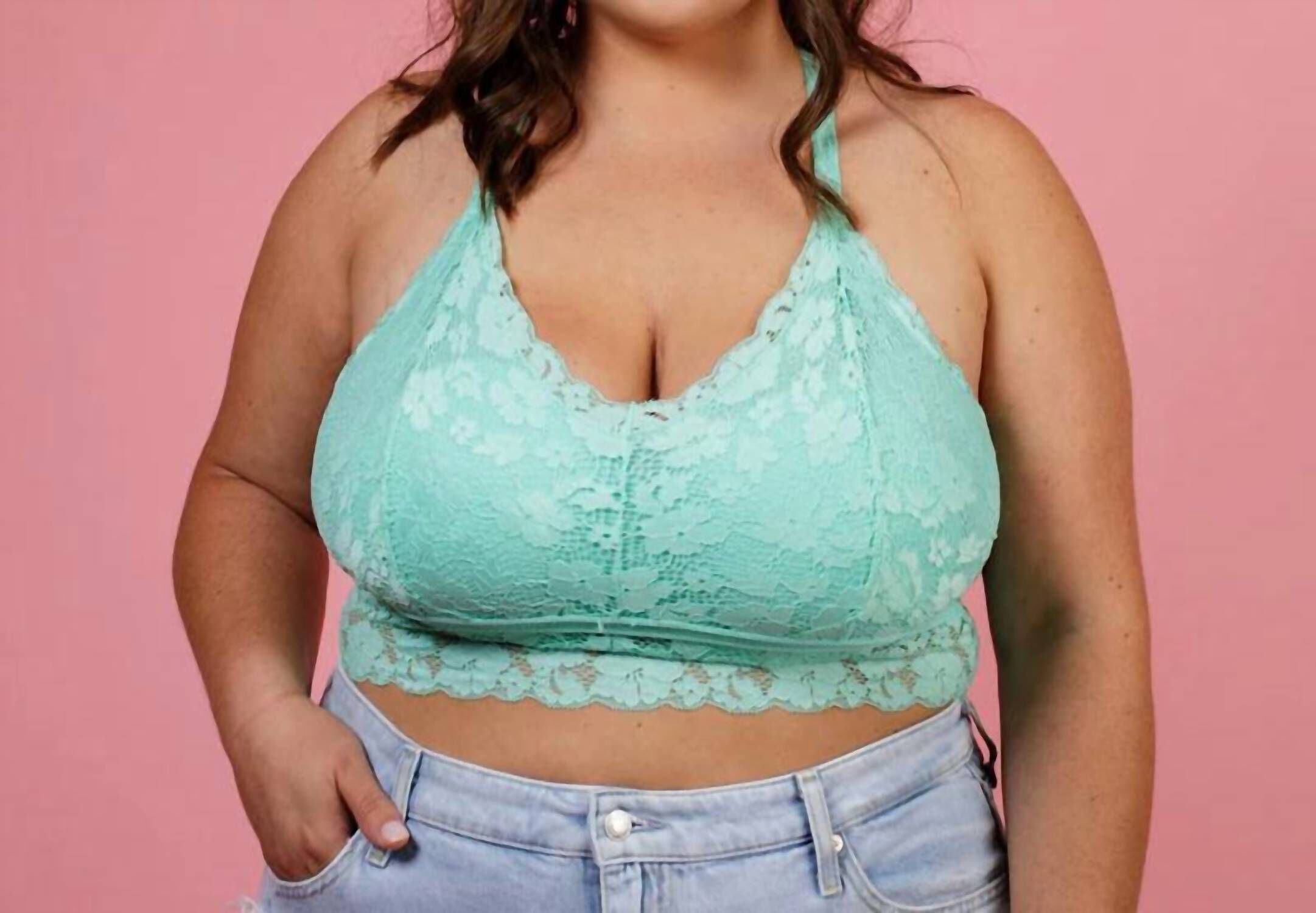 JULIETTE | LACE BRALETTE IN TURQUOISE, Turquoise / Turquoise, hi-res image number 0