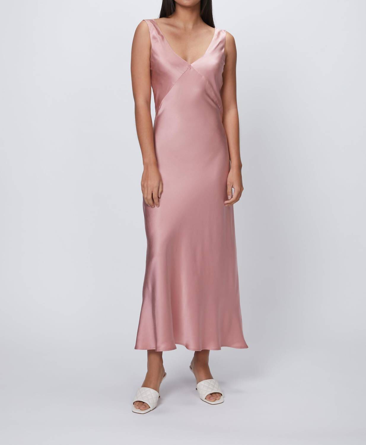 THE BORDEAUX DRESS IN DUSTY ROSE, Dusty Rose / Pink, alternate image number 1