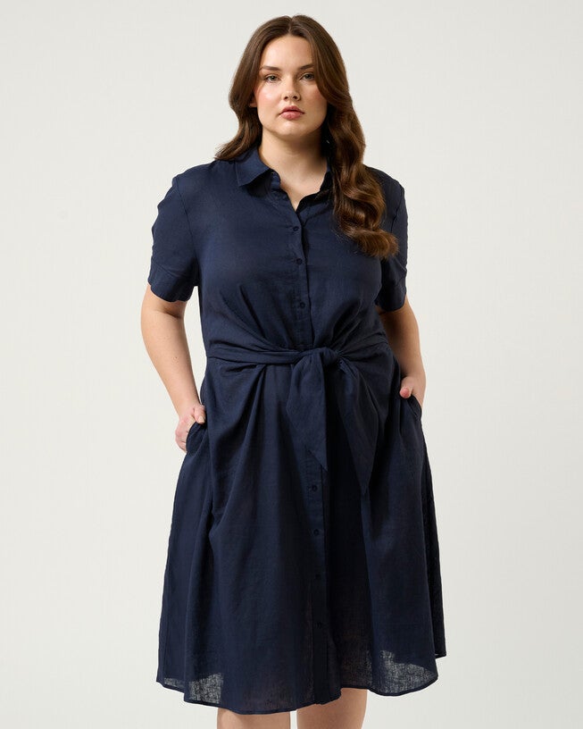 Esther Dress, Navy / Navy, alternate image number 2
