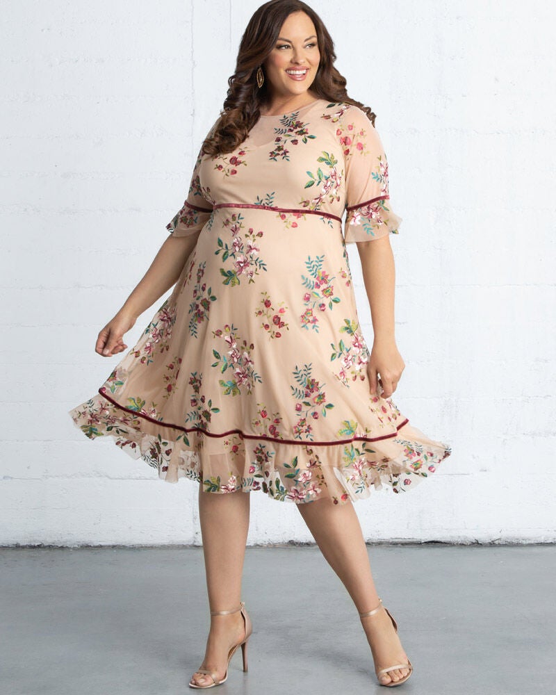 Wildflower Embroidered Dress, BLUSH / Mauve, alternate image number 2