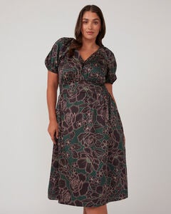Wildfloral Midi Dress