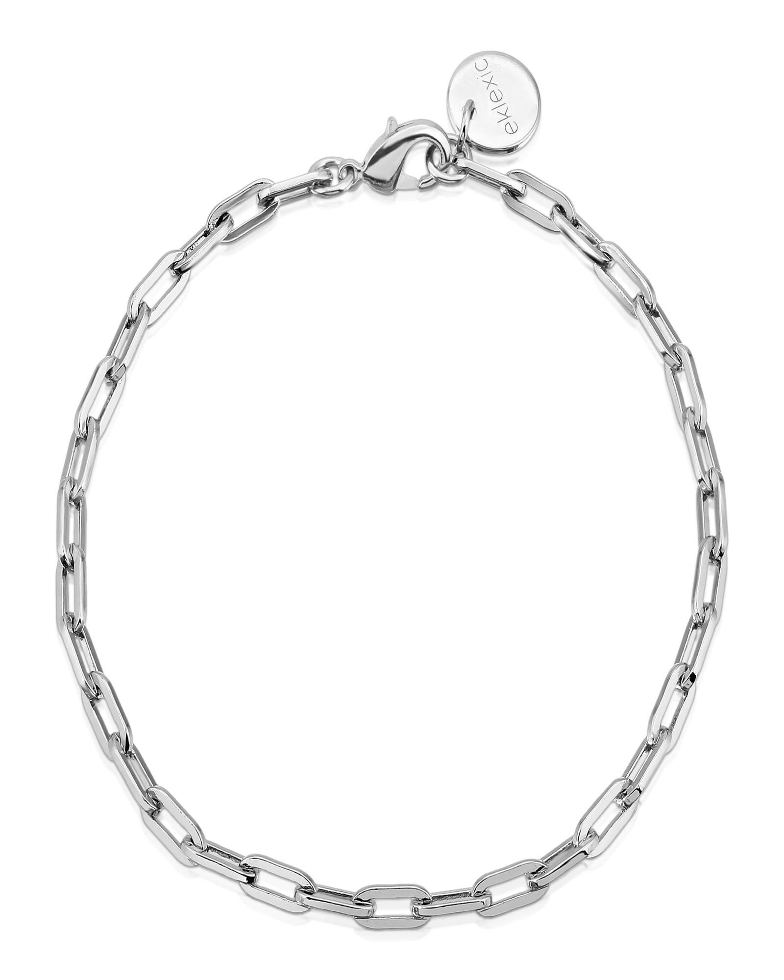 Silver Medium Link Chain Bracelet 8 inches Silver, Silver / Silver, hi-res image number 0