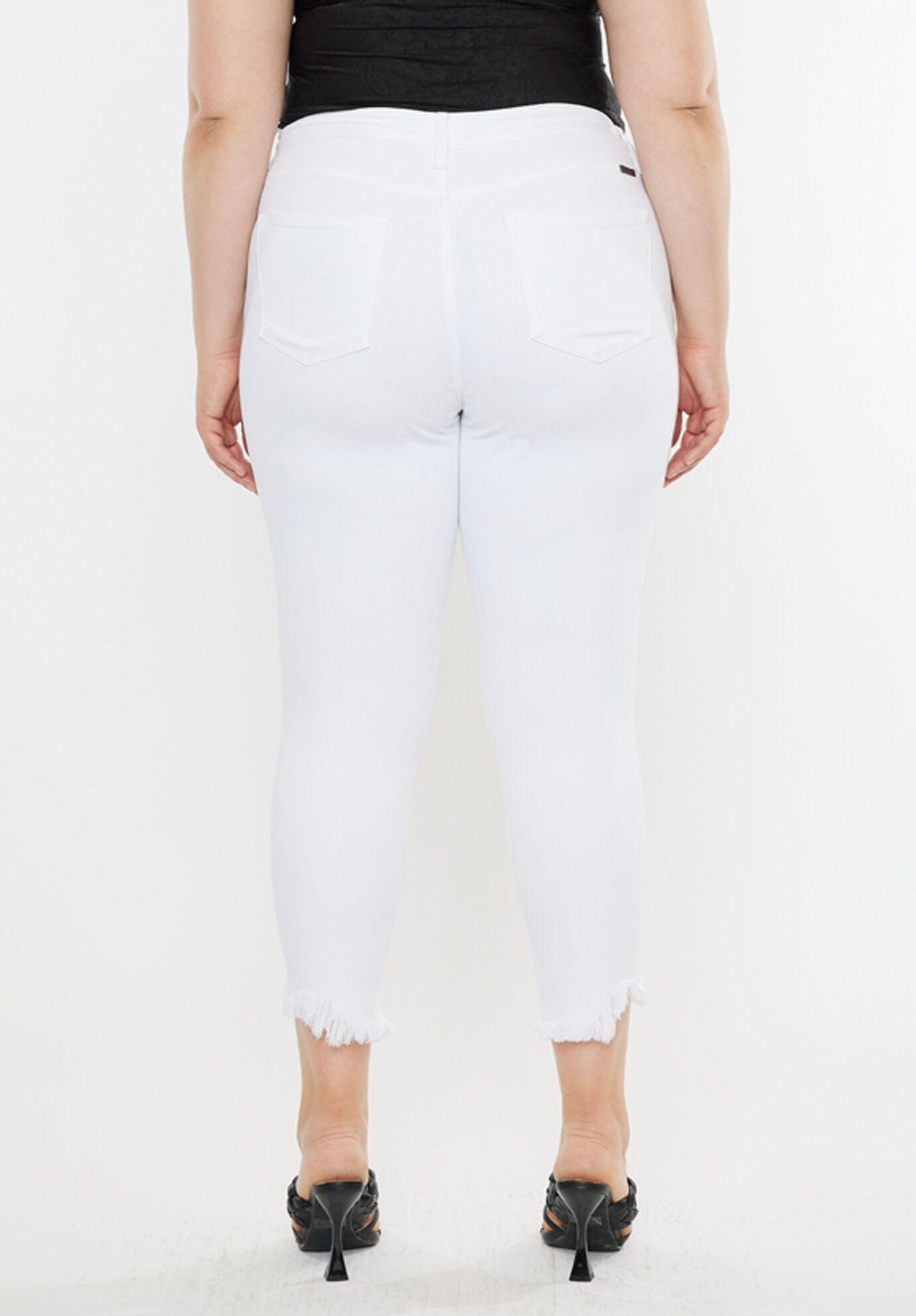 Jordana High Rise Ankle Skinny (Plus Size), White / White, alternate image number 6