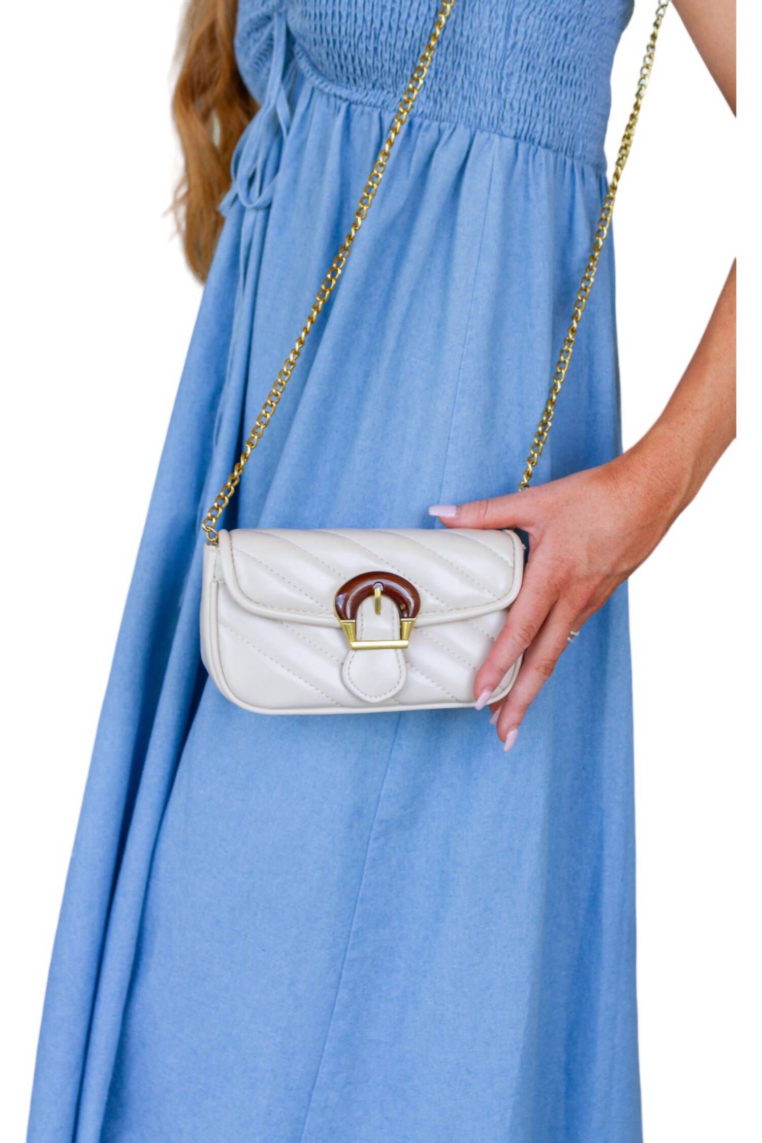 Women's Classic Beauty Quilted Clutch Bag, Ivory / Ivory, alternate image number 3
