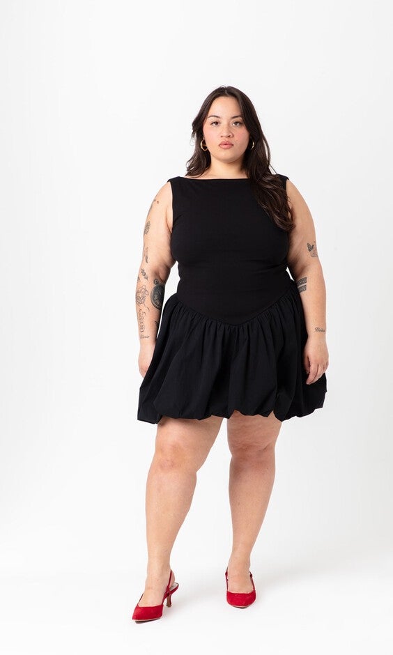 Seraphina Mini Dress, Black / Black, alternate image number 2