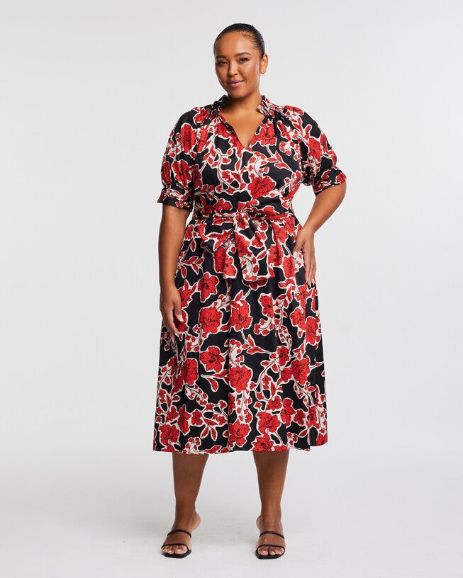 Wallflower Dress, Print / Black, hi-res image number 0
