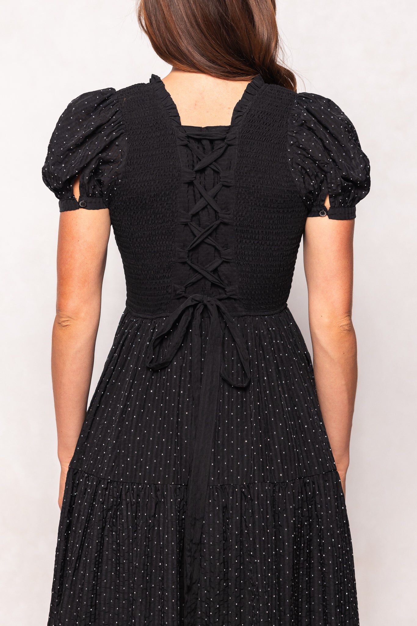 Darby Dress, Black Diamonte / Black, alternate image number 2