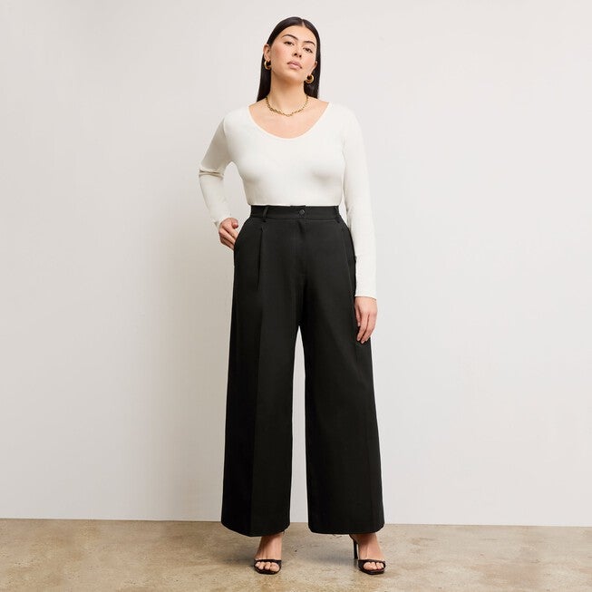 Marcia Layering T-Shirt - Ribbed Pima Cotton, Ivory / Ivory, alternate image number 1