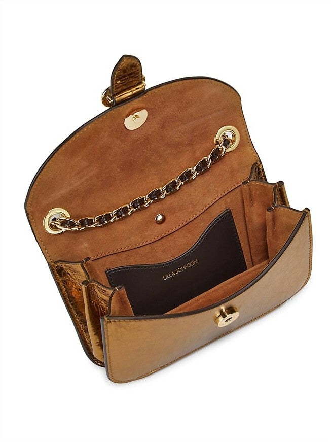 Esme Small Chain Crossbody Bag, Copper / Yellow, alternate image number null