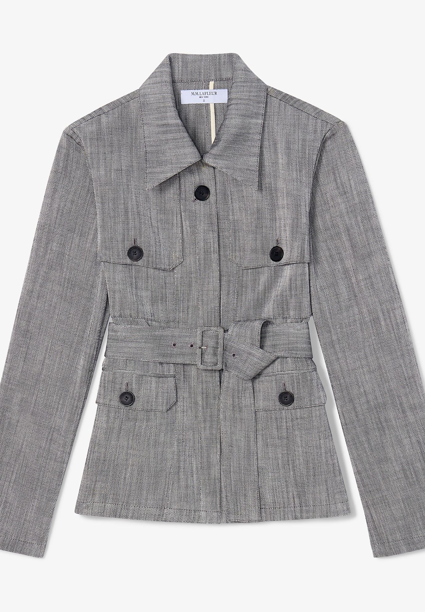 Emery Safari Blazer - Porto Weave, BlackWhite / Light Grey, alternate image number 1