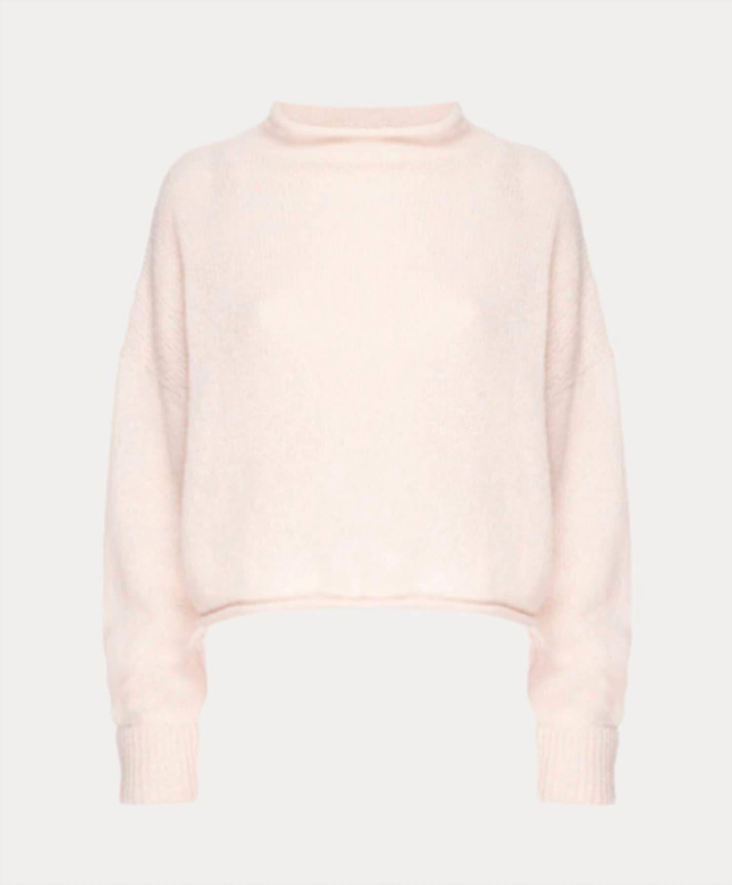 GALEN ROLL NECK SWEATER IN BABY'S BREATH, BabyS Breath / Pink, alternate image number 4