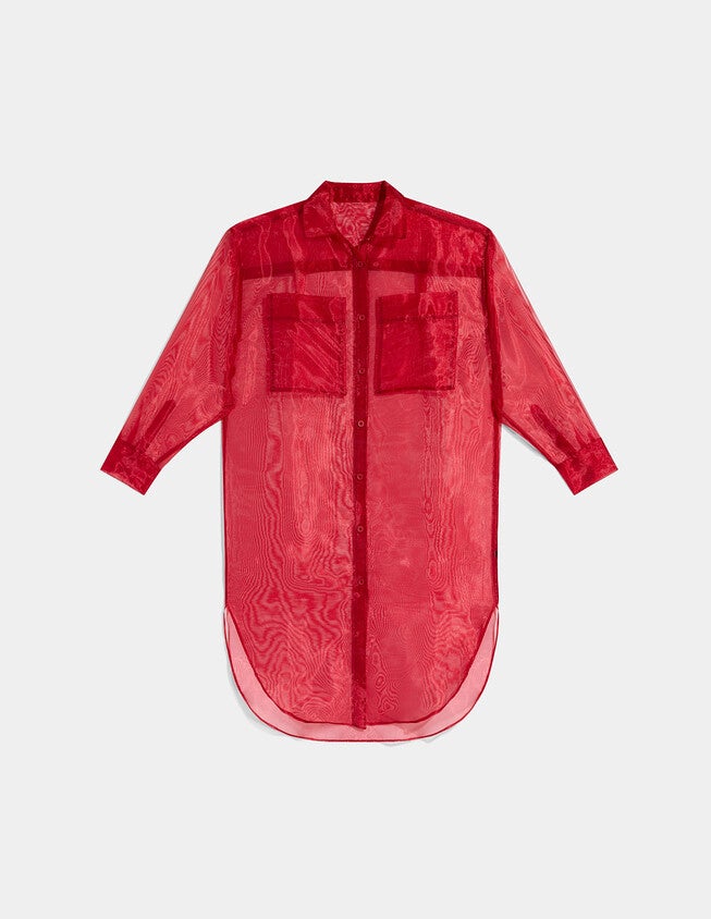 Sheer Tunic, Valentine Red / Red, hi-res image number 0