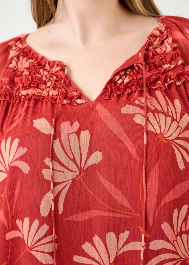 Adalee 3/4 Sleeve Floral Top, , alternate image number null