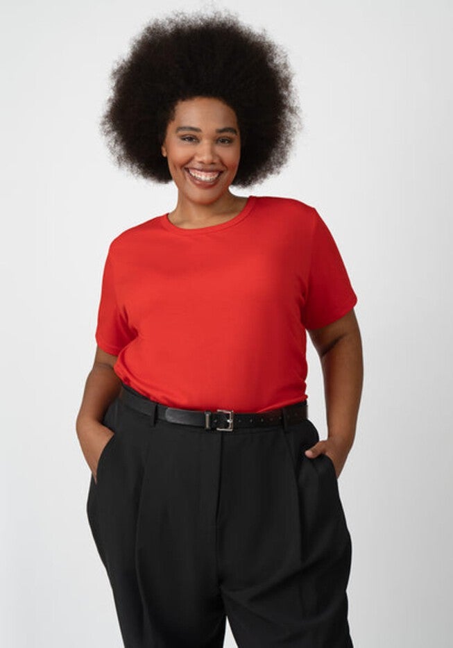 COOLROSE LUXE REVERSIBLE TEE SHIRT, Poppy / Red, alternate image number null