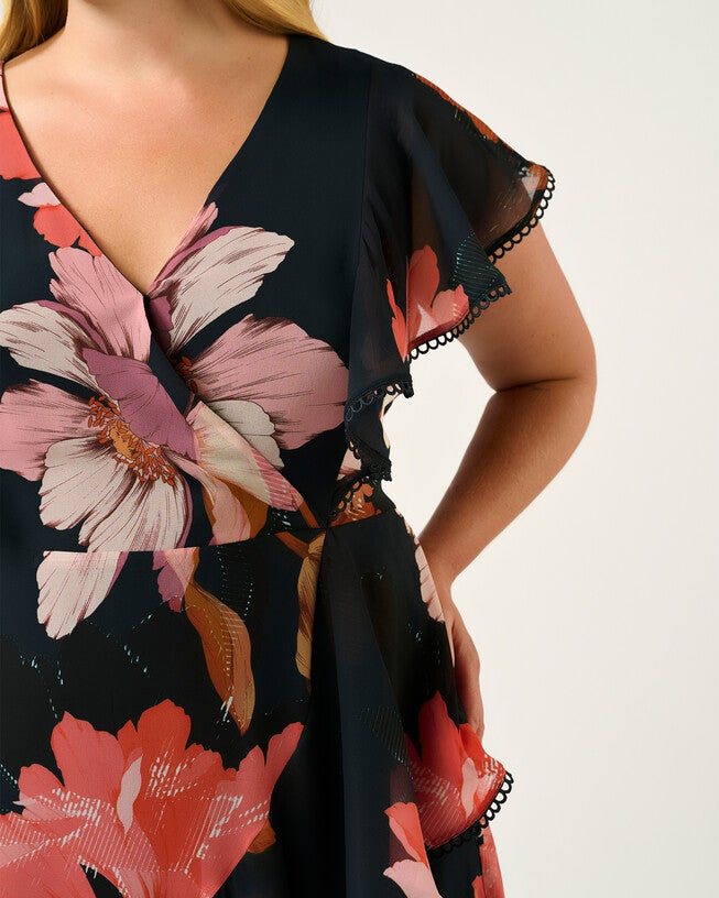 Elena Dress, NavyPeony / Navy, alternate image number 4