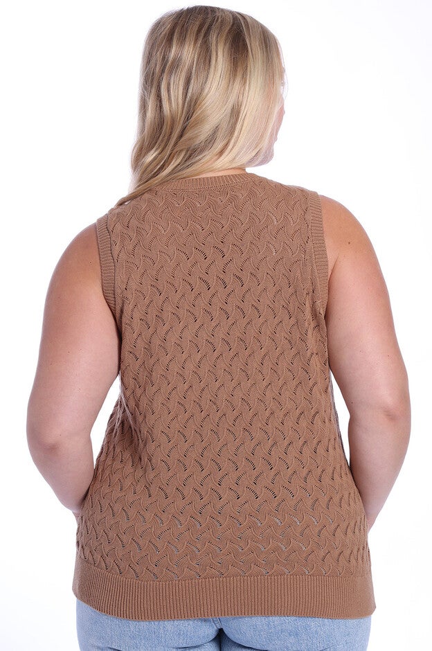 Cotton Cashmere Pointelle Tank, , alternate image number 2