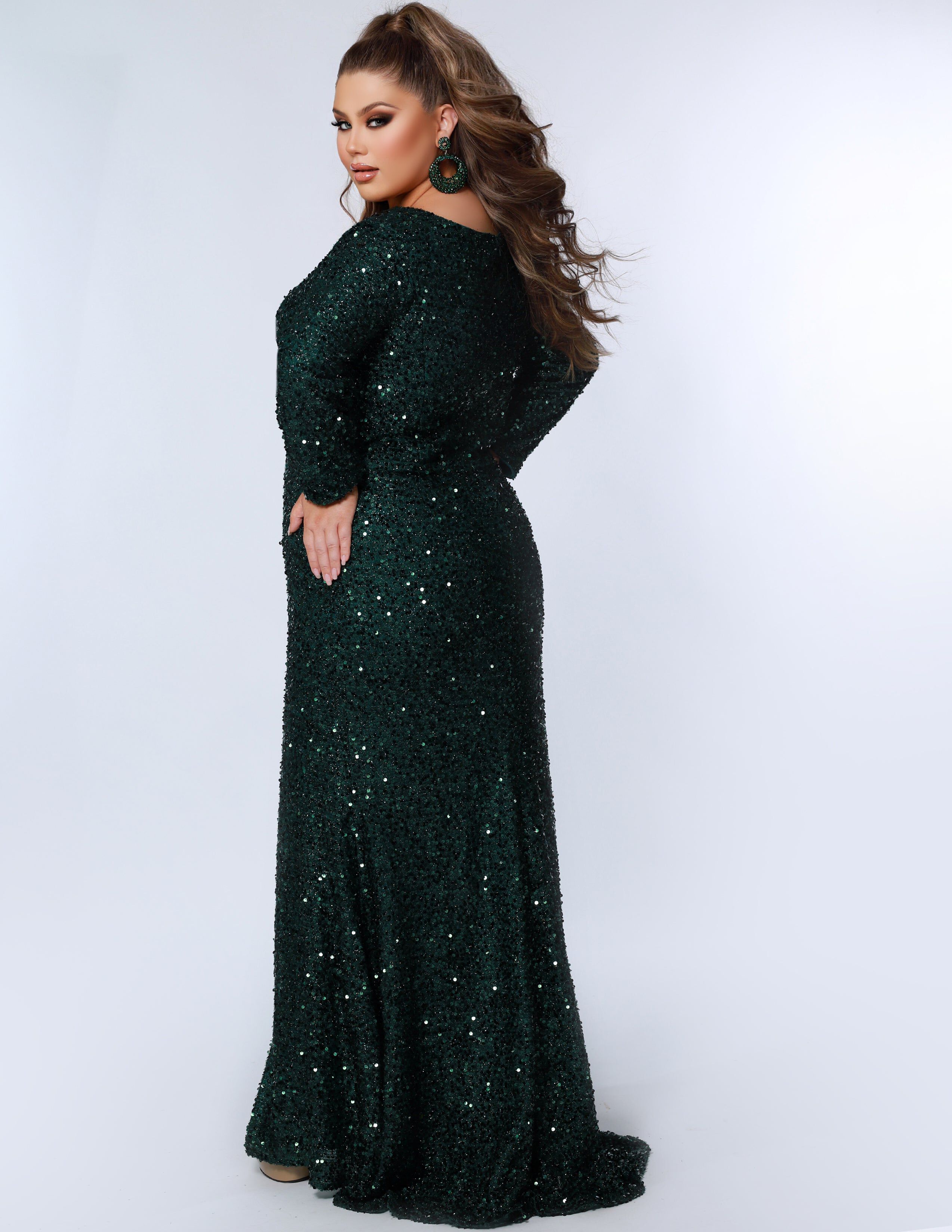 UNMISTAKABLE EVENING DRESS, Hunter / Hunter Green, alternate image number 1