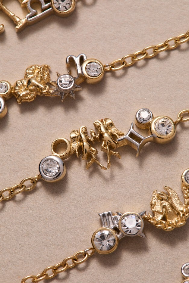 Gemini Symbol Inline Bracelet, Two tone / Gold, alternate image number 2