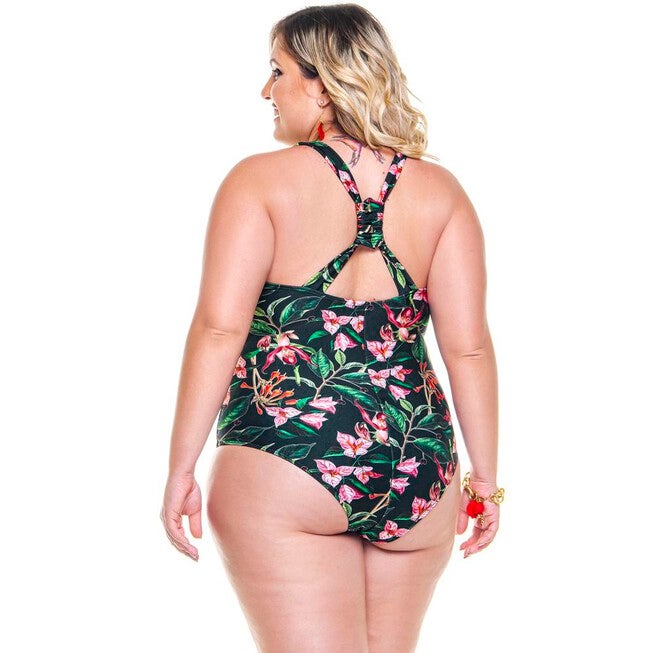 Padded Swimsuit With Crisscross, , alternate image number null