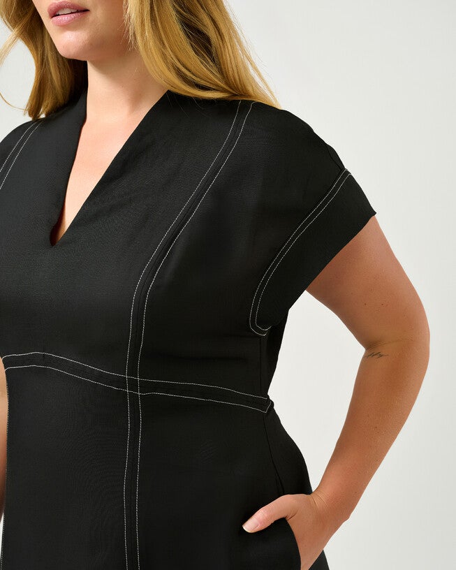 Arden Dress, Black / Black, alternate image number 6