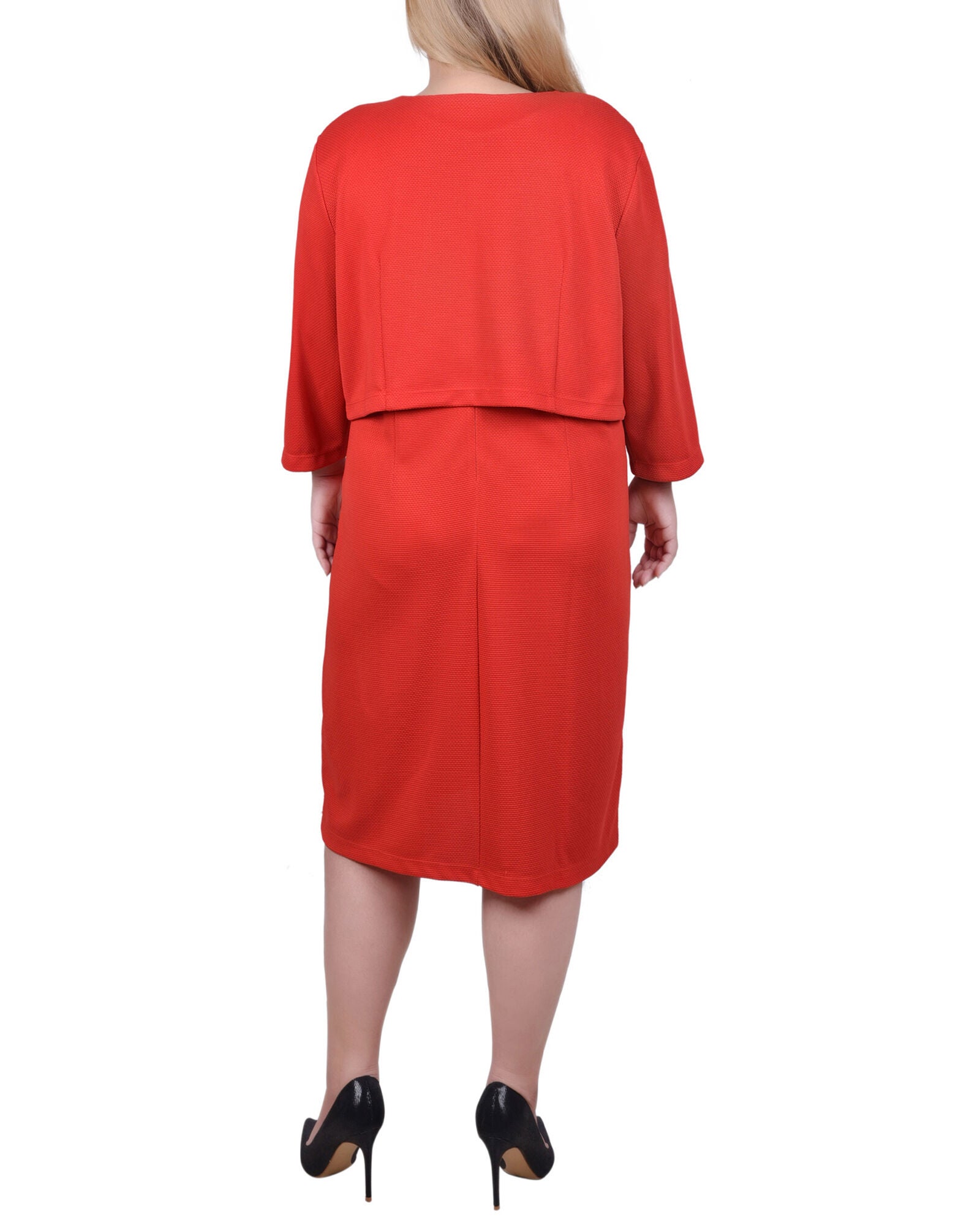 2 Piece Dress Set, Red, alternate image number 2