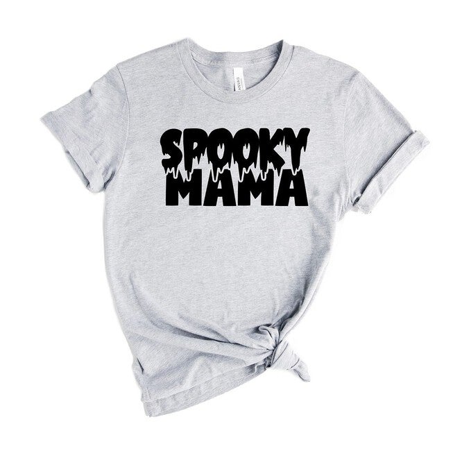 Spooky Mama Short Sleeve Graphic Tee, Heather Grey / Light Grey, hi-res image number null