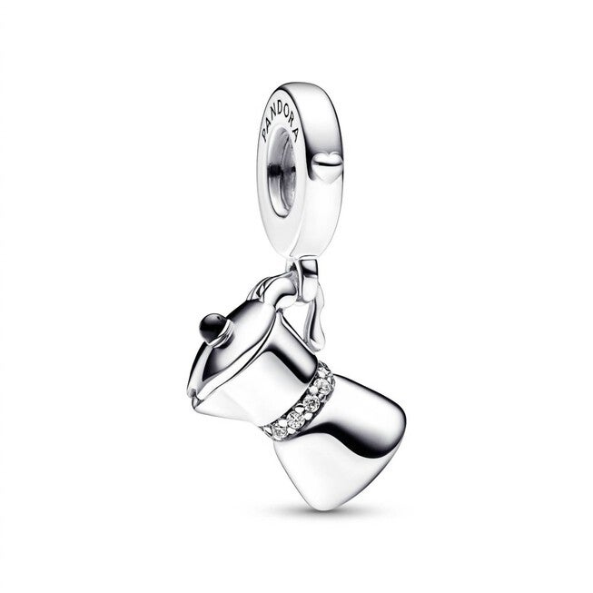 MOKA POT DANGLE CHARM IN SILVER, Silver / Silver, hi-res image number null