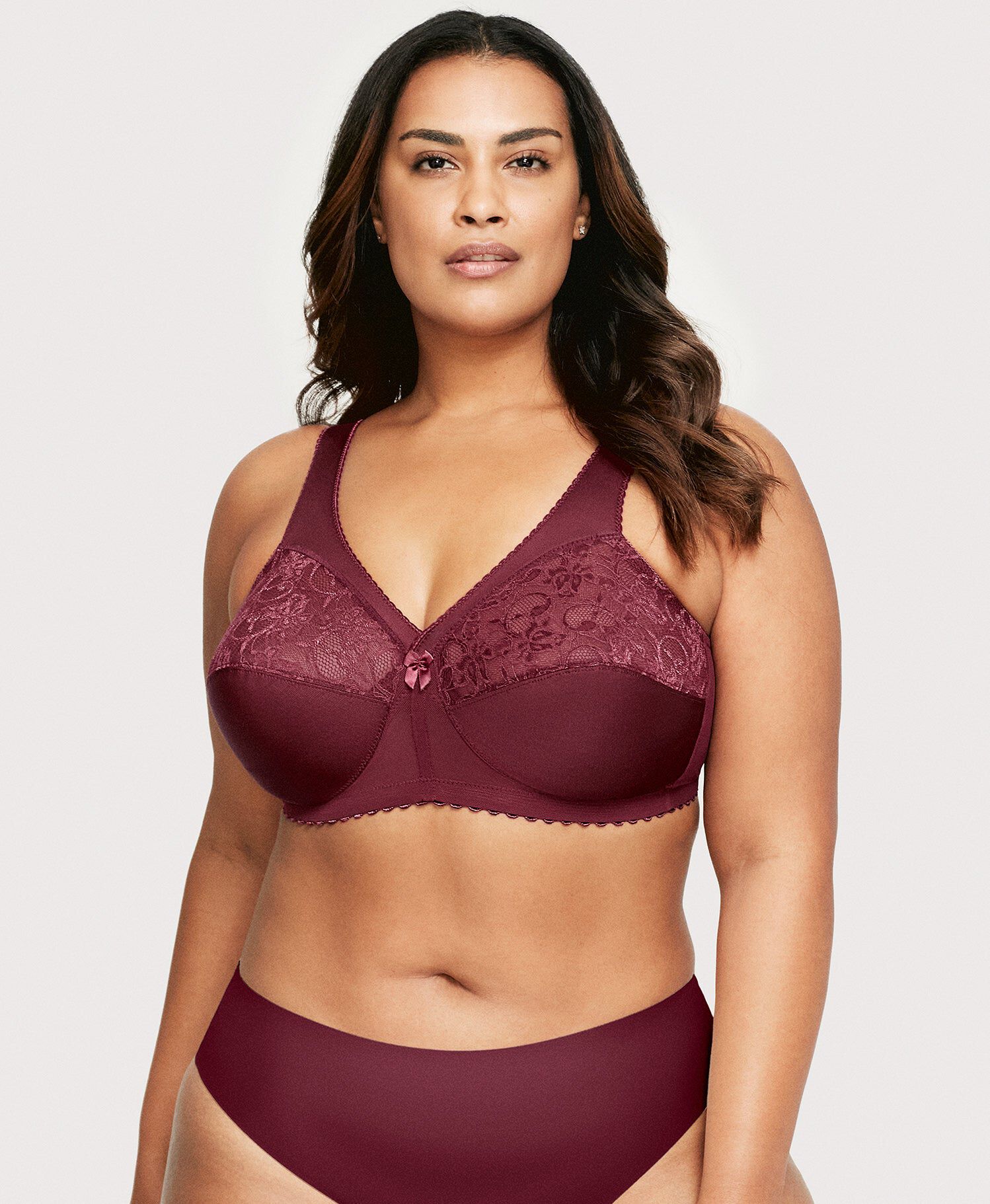 MagicLift Original Support Bra, Burgundy / Burgundy, alternate image number 1