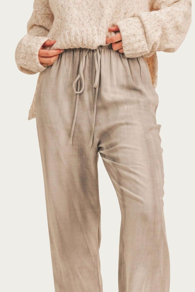 MYSTIC HAZE DRAWSTRING PANT IN GREY, Grey / Charcoal Grey, alternate image number null