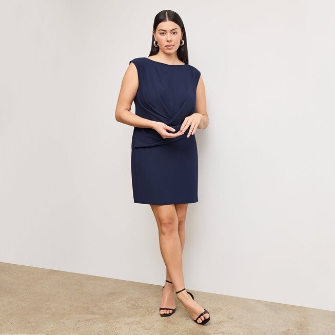 Lynda Criss-Cross Dress - Eco Soft Wave, Soft Navy / Navy, alternate image number 3