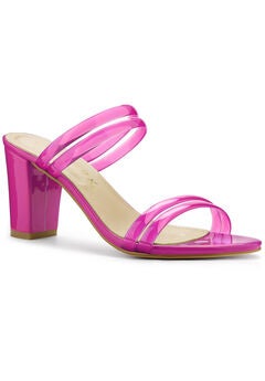 Strappy Slides Mules Block High Heel Sandal