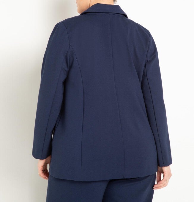 The Ultimate Stretch Suit Long Line One Button Blazer, Maritime Blue / Navy, alternate image number null