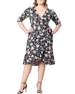 Flirty Flounce Wrap Dress