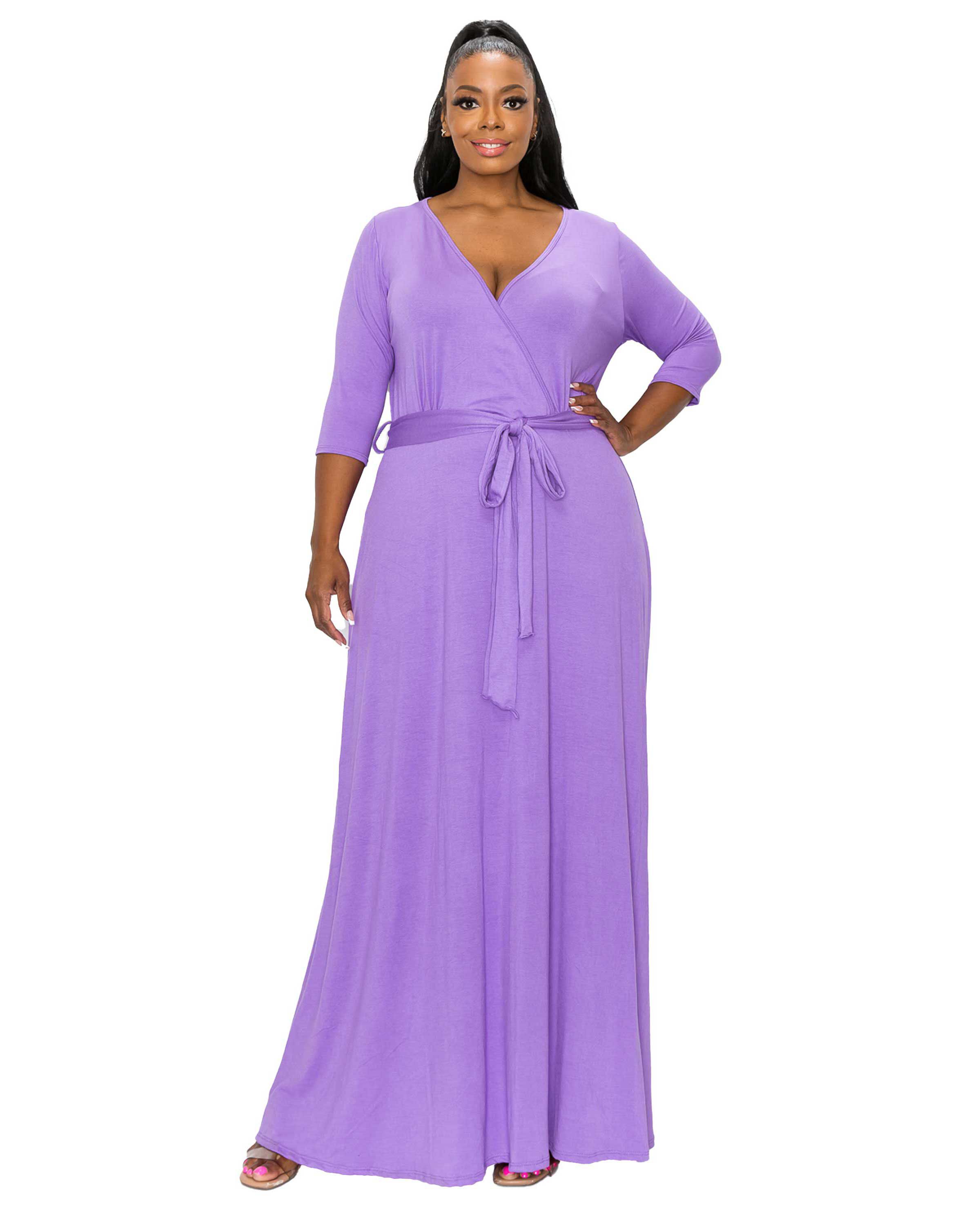 MIKA WRAP DRESS, Lilac / Purple, hi-res image number 0