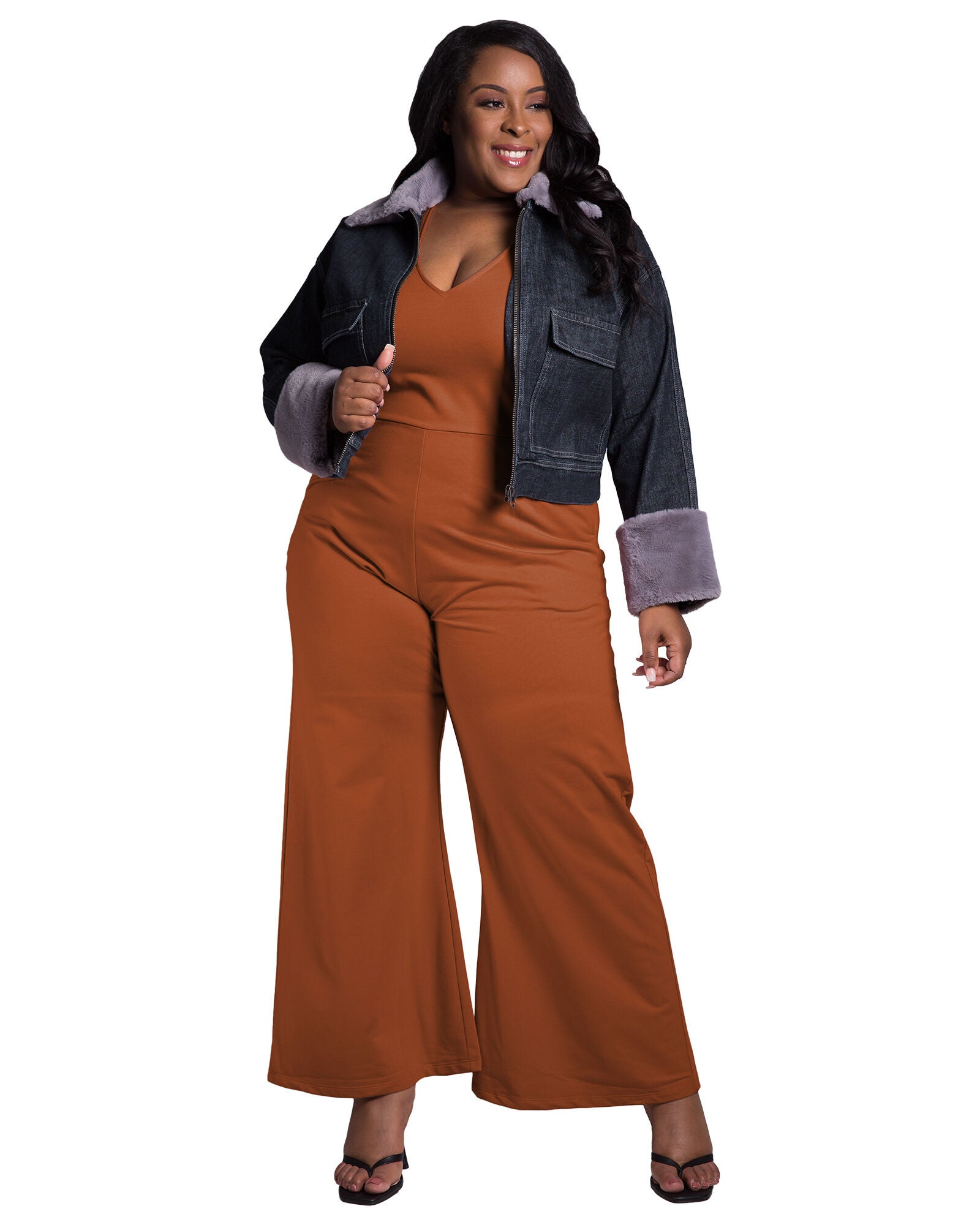 Kelly Sleeveless Wide Leg Jumpsuit, Paprika / Sienna, hi-res image number 0