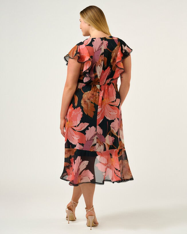 Elena Dress, NavyPeony / Navy, alternate image number 3